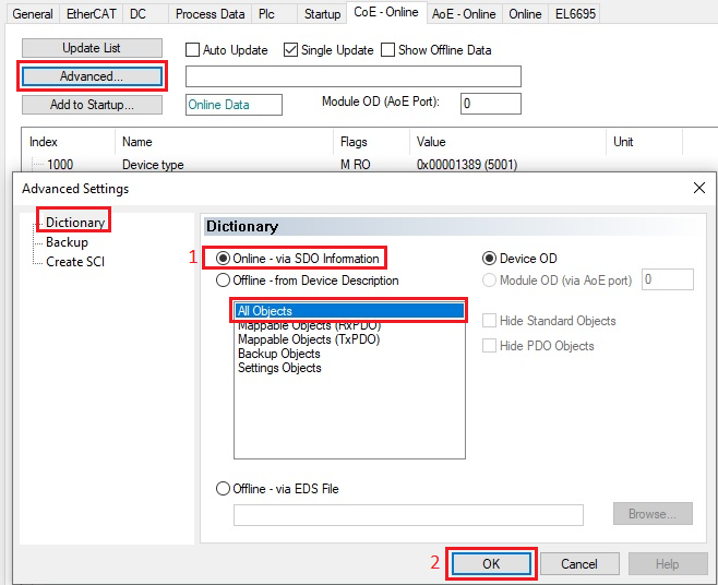 Automatic configuration via the configuration interface/extension 7: