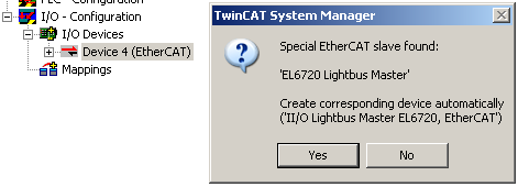 Preparing a terminal configuration with EL6720 3: