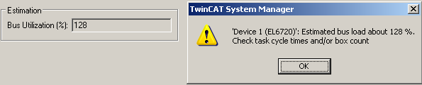Preparing a terminal configuration with EL6720 8:
