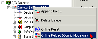 Reloading an EtherCAT device 2: