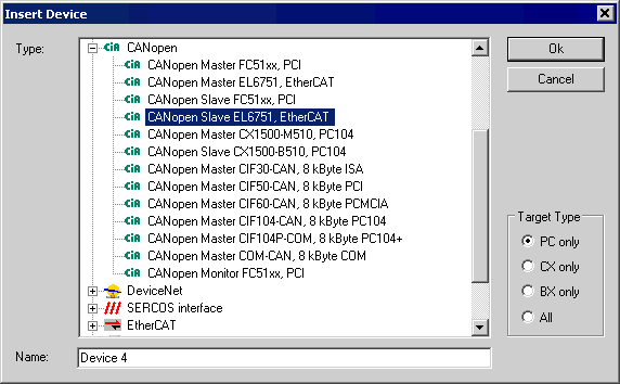 Configuration by means of the TwinCAT System Manager 10: