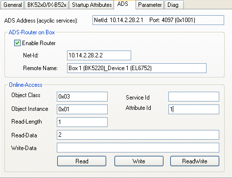 Parameterization of a DeviceNet® device 4: