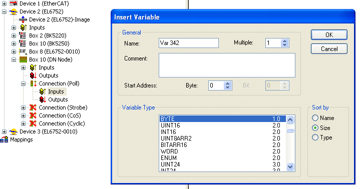 Integrating a DeviceNet® device without EDS file 3: