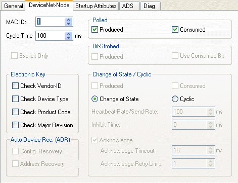 Parameterization of a DeviceNet® device 1:
