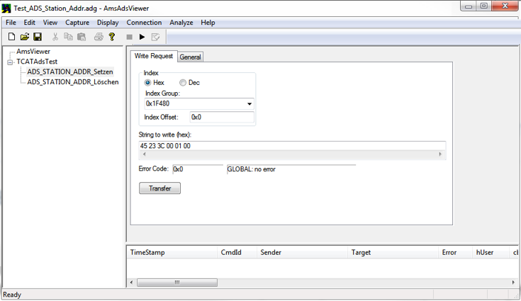EL6752-0010 - Changing the DeviceNet® address and baud rate using ADS 1: