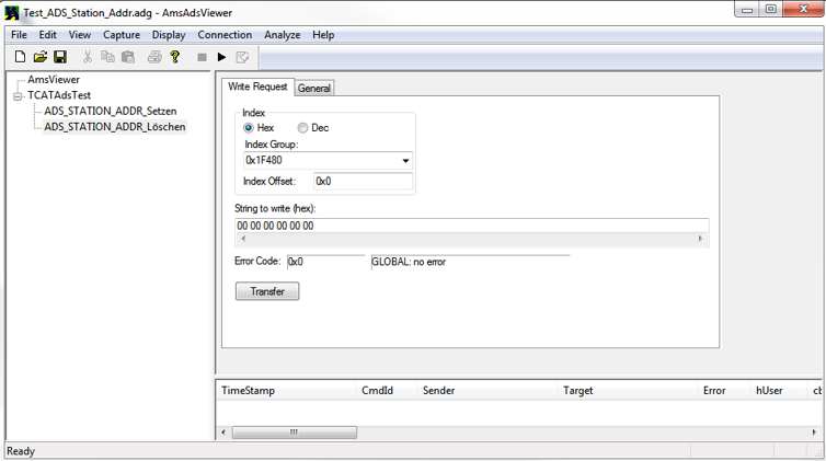 EL6752-0010 - Changing the DeviceNet® address and baud rate using ADS 3: