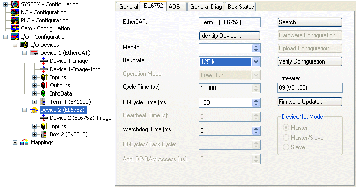 TwinCAT System Manager 3: