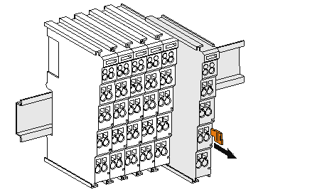 Installation on mounting rails 5: