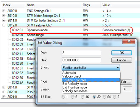 Position controller 1: