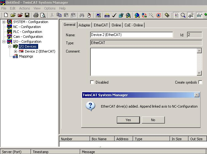 Integration into the NC configuration 2: