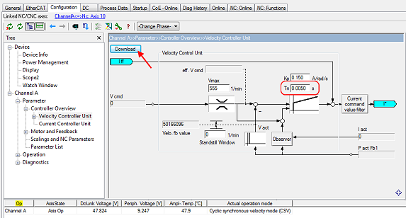 Settings with the Drive Manager 8: