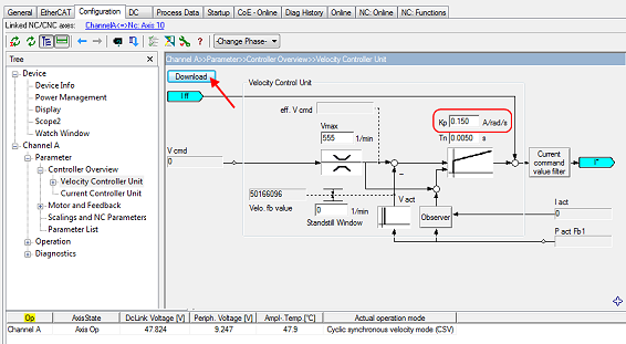 Settings with the Drive Manager 9: