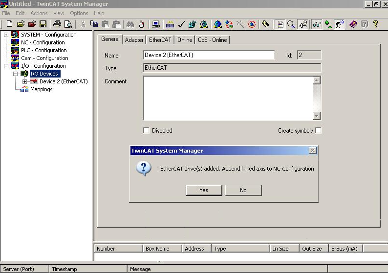 Integration into the NC configuration 2: