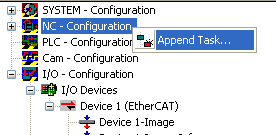Integration into the NC configuration (manually) 2: