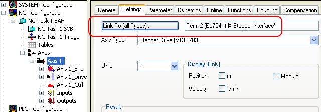 Integration into the NC configuration (manually) 5: