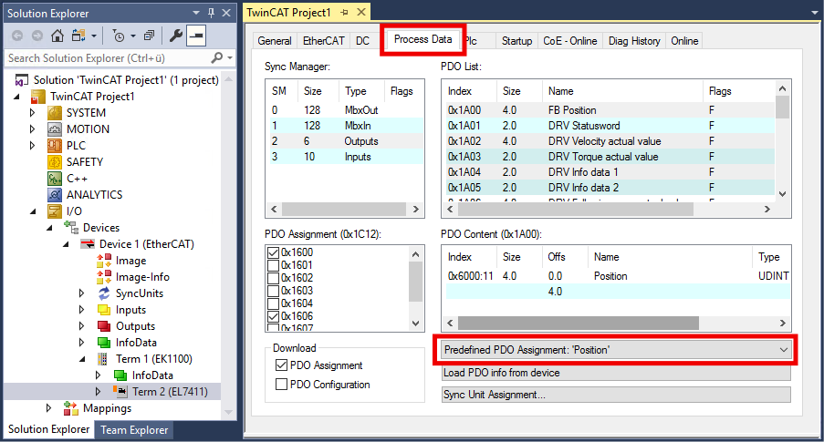 Selection of the operation mode 2: