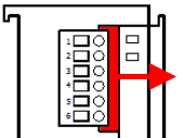 Connection design Push-in with service plug  2: