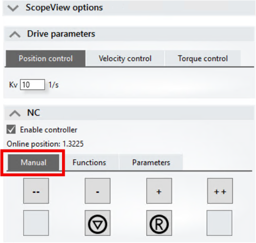 Manual operation 1: