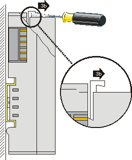 Mounting and demounting - terminals with traction lever unlocking 4: