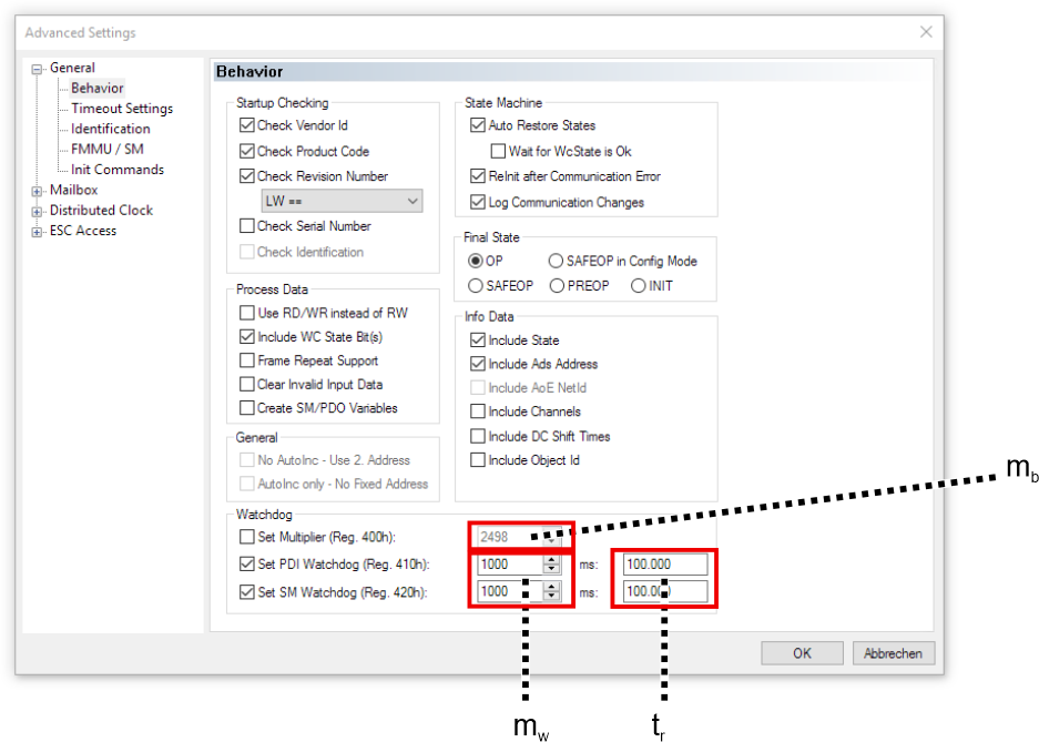 Setting the reaction time 2: