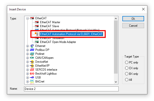 Setup in TwinCAT 3 3: