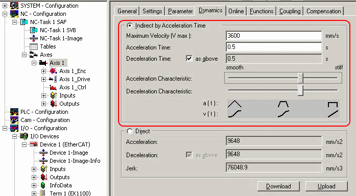 Configuration of the main parameters 15: