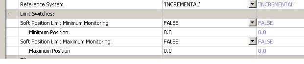 Configure end position monitoring 1: