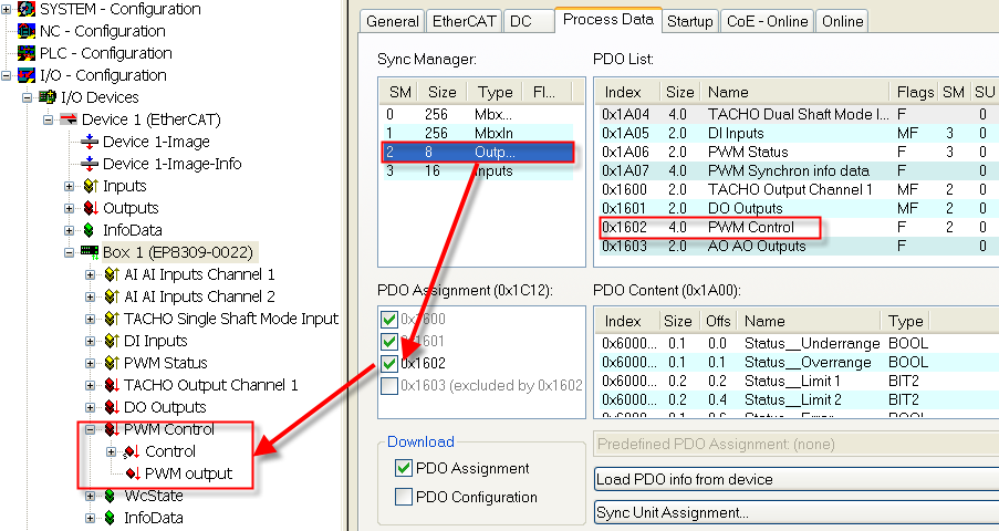 Switching between PWM and analog output 1: