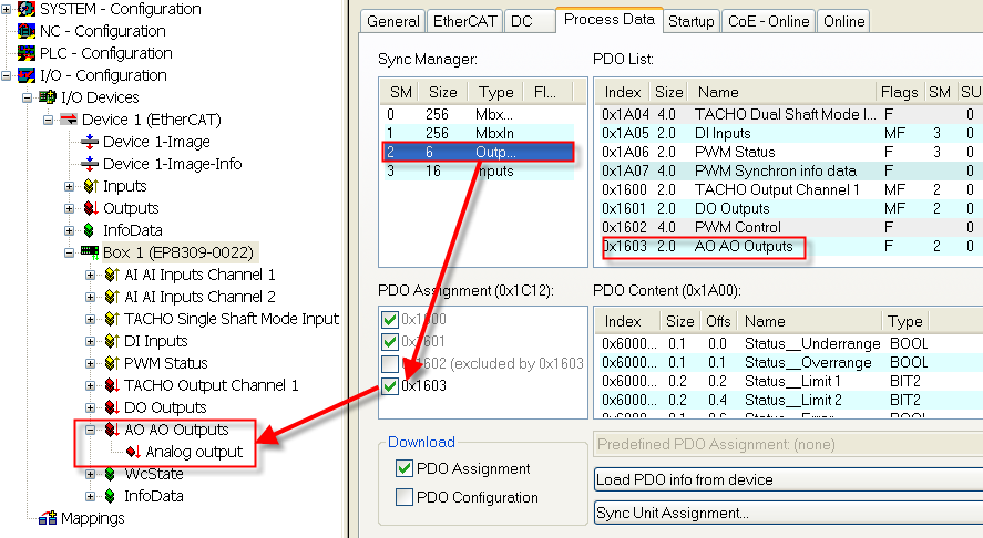 Switching between PWM and analog output 2: