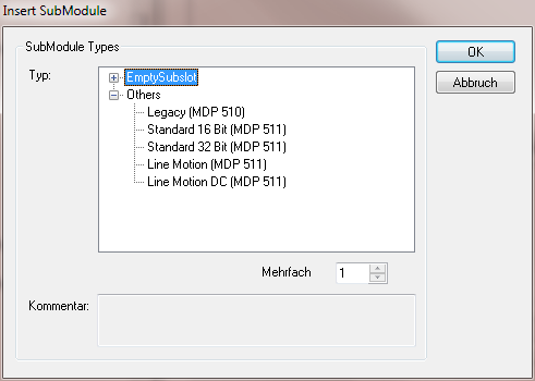 Profinet configuration 3: