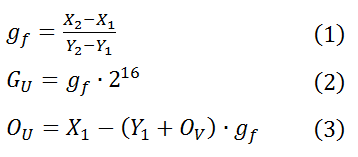 Two-point user calibration 2: