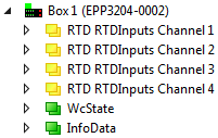 Assignment of connectors to the process data objects 1: