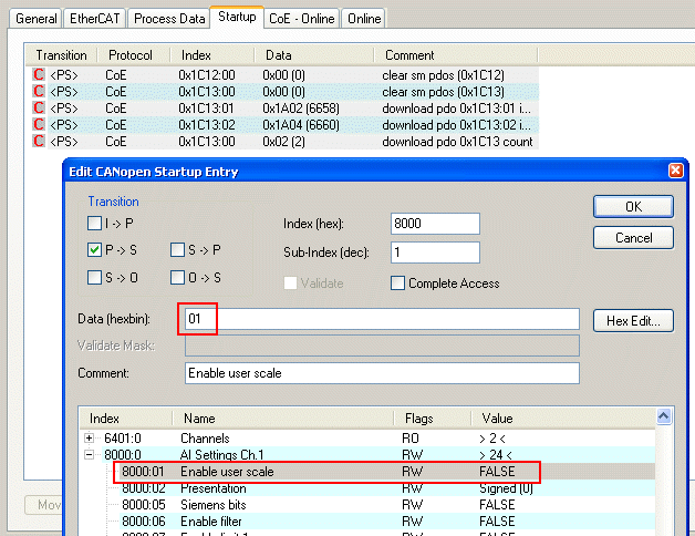 CoE interface – parameter management in the EtherCAT system 6: