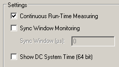 Distributed Clocks settings in the TwinCAT System Manager (2.11) 11: