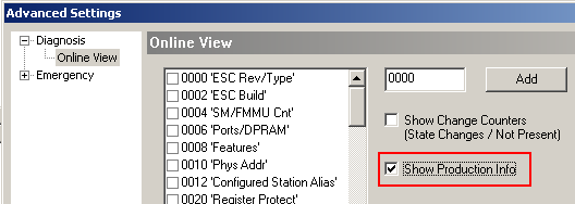 Version identification of EtherCAT devices - online V2 2: