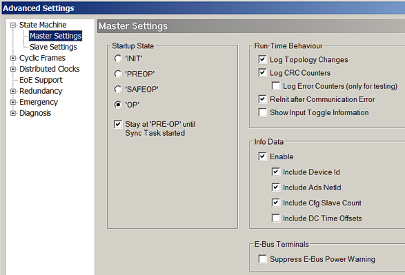 Default settings and information 2: