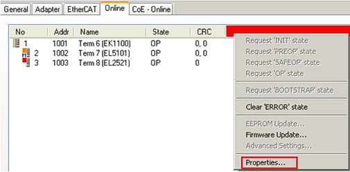 EtherCAT Distributed Clocks - default settings 17: