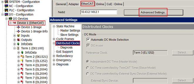 EKxxxx - Optional Distributed Clocks support 2: