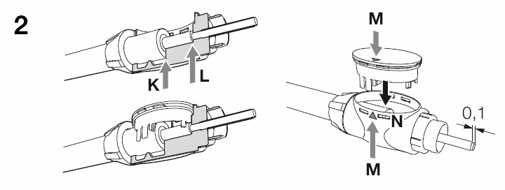Assembling of the ZS1022-0010 IP-Link Plug (clip type) 2: