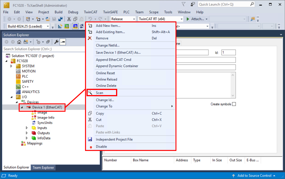 Insert EtherCAT master manually 2: