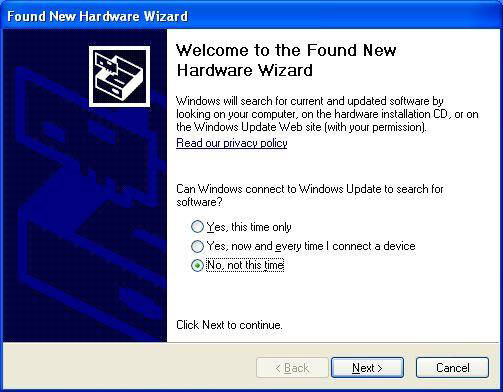 Driver installation 1: