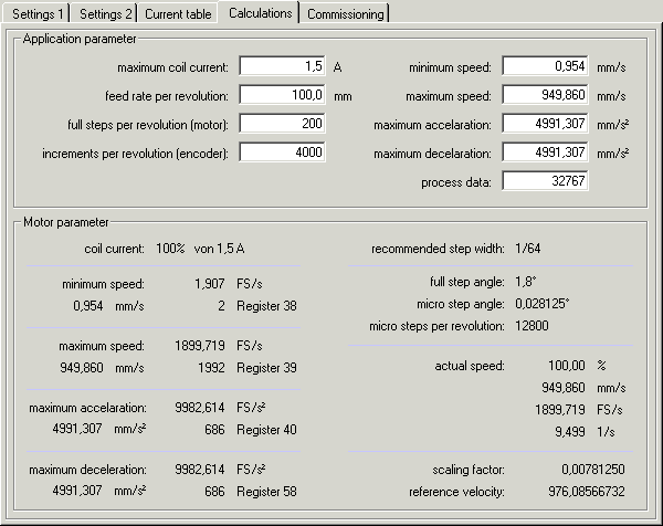 Settings - Calculations 2: