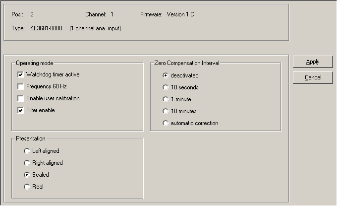 Settings 1: