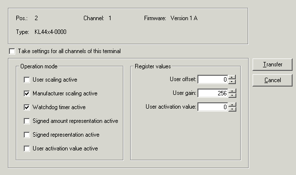 Settings 1: