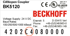 Firmware version of the Bus Couplers 2:
