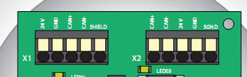 Cabling between KL6581 and KL6583 1:
