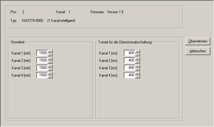 Settings 1:
