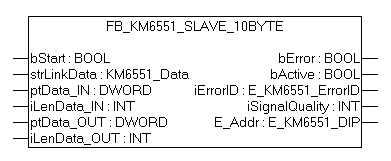Function block FB_KM6551_SLAVE_10BYTE 1: