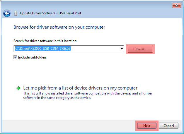 How to install KS2000 USB drivers on Windows 7 ? 13: