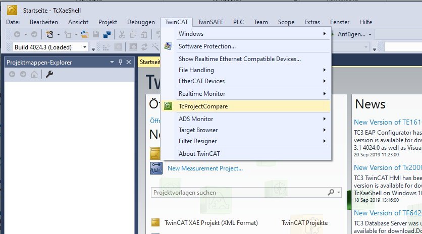 Use of the TcProjectCompare 6: